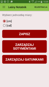 Aplikacja Leśny notatnik ustawienia Aplikacja Leśny notatnik ustawienia