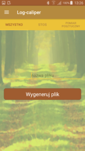Aplikacja leśna Log-caliper eksport pomiarów Aplikacja leśna Log-caliper eksport pomiarów
