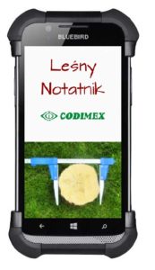 Aplikacja Leśny notatnik strona startowa